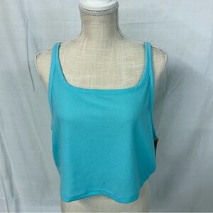 Colsie Women’s Sleeveless Square Neck Summer Tank Top Turquoise